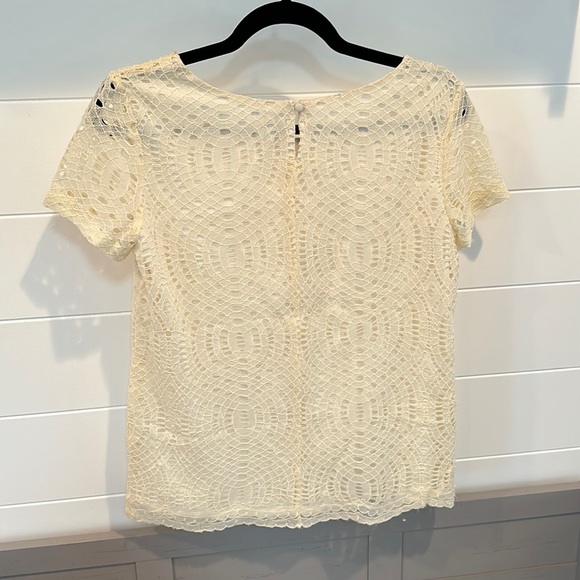 JCrew cream lace blouse. Size 0 - Picture 4 of 4
